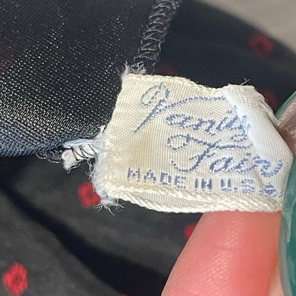 Vanity Fair vintage retro polka dot black and red skirt slip - Picture 3 of 4